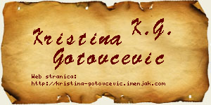 Kristina Gotovčević vizit kartica